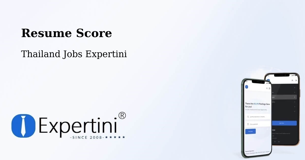 Resume Score & Job Description Match Tool – Rayong - Thailand Jobs Expertini
